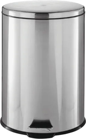 Simple Spaces LYP07F3-3L Trash Can, 1.85 gal Capacity, Plastic/Stainless Steel/Steel, Silver, Flat Lid Closure :EA: QUANTITY: 1