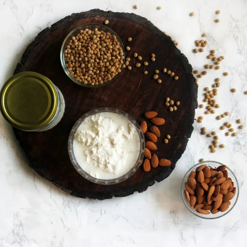 Soy and Almond Curds - Delivered in Glass Bottles