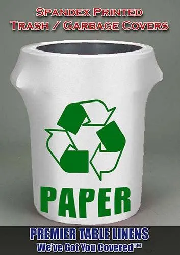 Spandex 55 Gallon Custom Printed Trash Can Cover