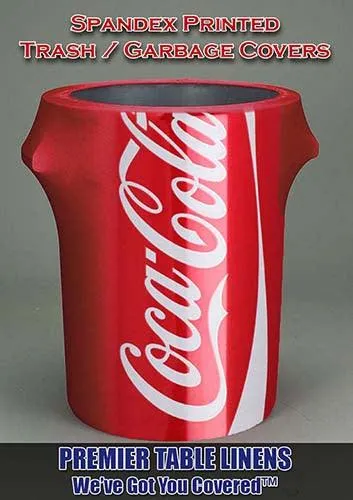 Spandex 55 Gallon Custom Printed Trash Can Cover
