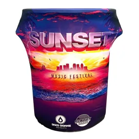 Spandex 55 Gallon Custom Printed Trash Can Cover