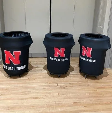 Spandex 55 Gallon Custom Printed Trash Can Cover
