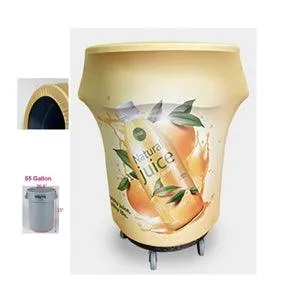 Spandex 55 Gallon Custom Printed Trash Can Cover