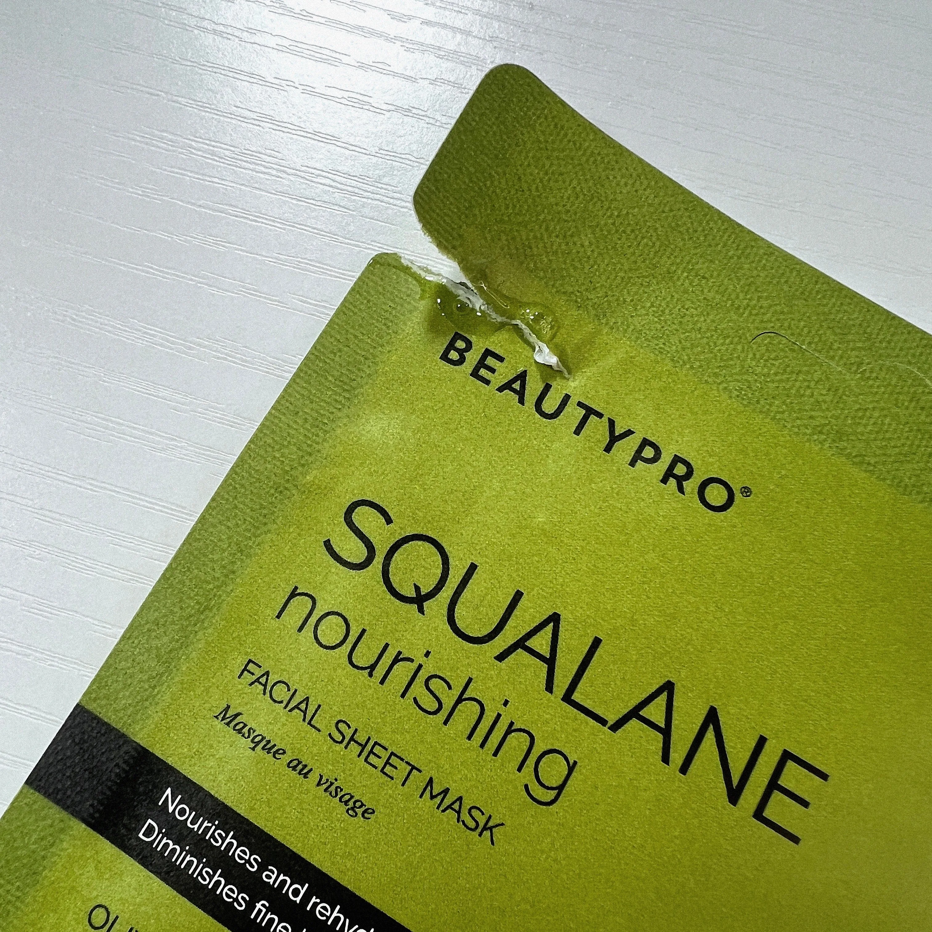 SQUALANE Nourishing Facial Sheet Mask - 100% Biodegradable