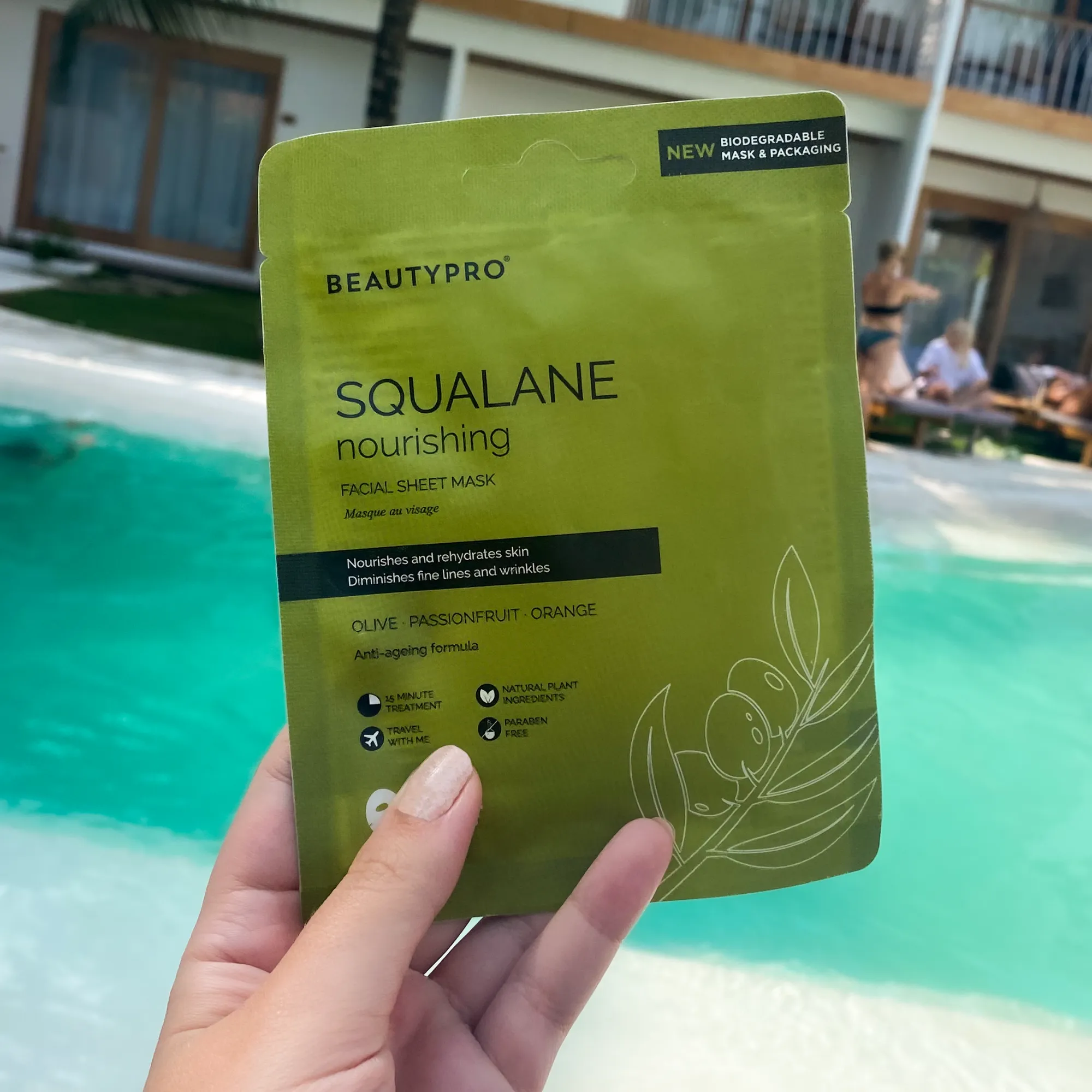 SQUALANE Nourishing Facial Sheet Mask - 100% Biodegradable