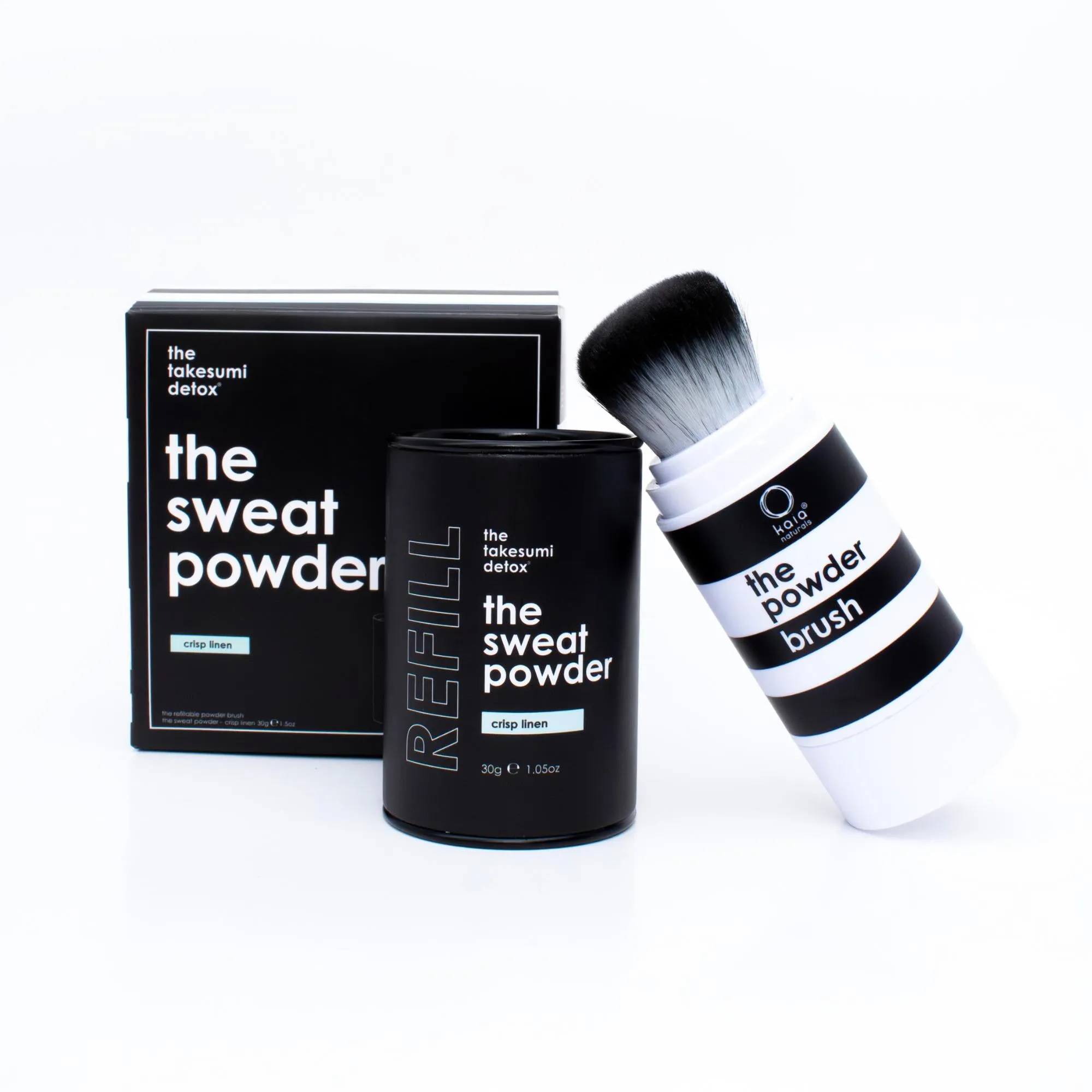 The Takesumi Detox The Sweat Powder Brush   Refill Set - Crisp Linen