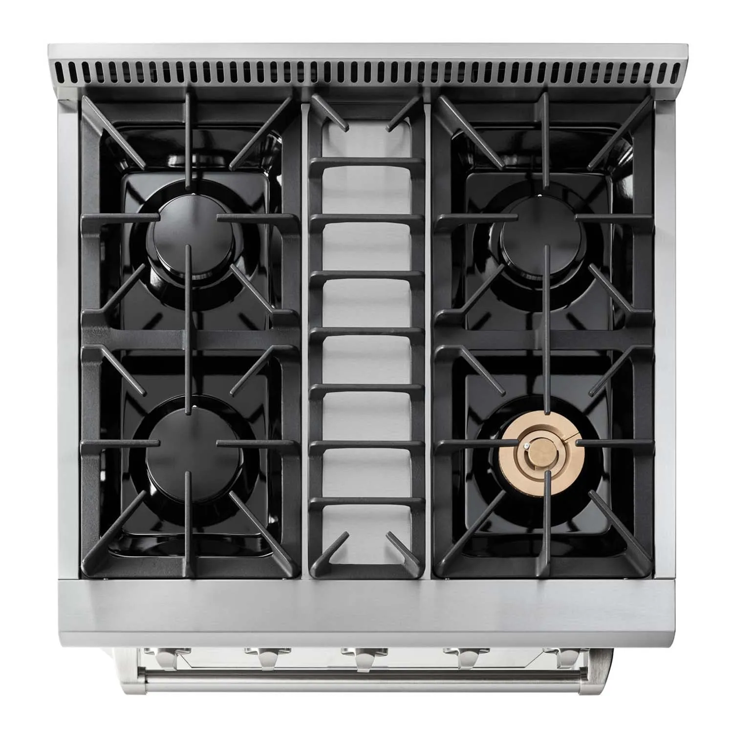 Thor Kitchen 6-Piece Pro Appliance Package - 30-Inch Gas Range, French Door Refrigerator, Wall Mount Hood, Dishwasher, Microwave Drawer, & Wine Cooler in Stainless Steel