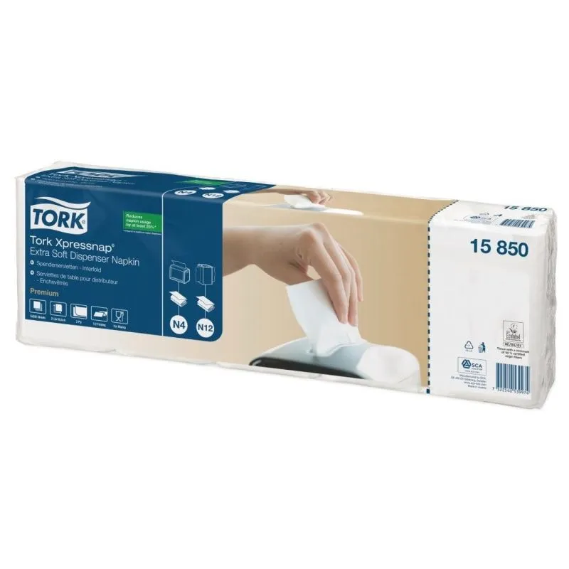 Tork Xpressnap Extra Soft White Dispenser Napkin (8000)