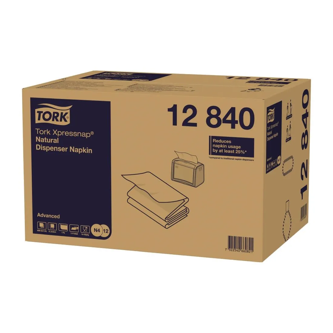 Tork Xpressnap Natural Dispenser Napkin 1Ply (Pack of 9000) - HX964