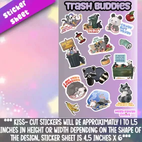 Trash Buddies Sticker Sheet