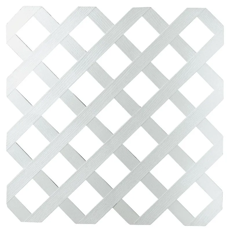 UPF 79897 Tradition Diamond Lattice, 8 ft L, 4 ft H, 2-3/4 in Mesh, Plastic, White :EA: QUANTITY: 1