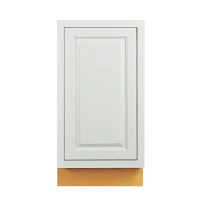 Vintage White Inset Raised Panel Trash Can Pull Out Base Cabinet 18"