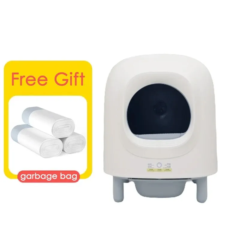 VOFORD Automatic Smart Cat Litter Box - Auto Self Cleaning Sandbox Wifi Support Remote Control Pet Closed Tray Toilet Detachable Bedpans