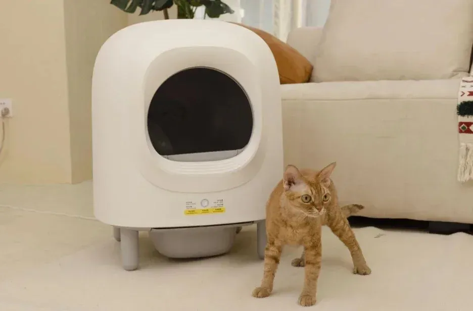VOFORD Automatic Smart Cat Litter Box - Auto Self Cleaning Sandbox Wifi Support Remote Control Pet Closed Tray Toilet Detachable Bedpans