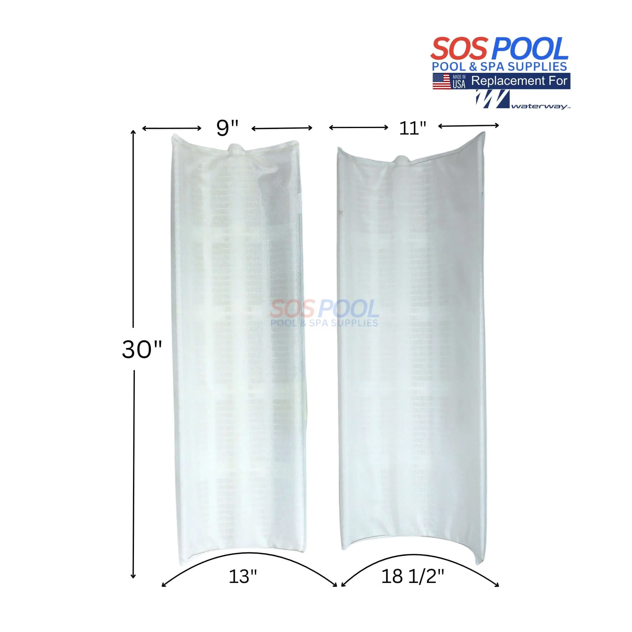Waterway Crystal Water 60 sq. ft DE Filter Replacement Grids | 7 Large & 1 Partial | Made in USA | FS-2005