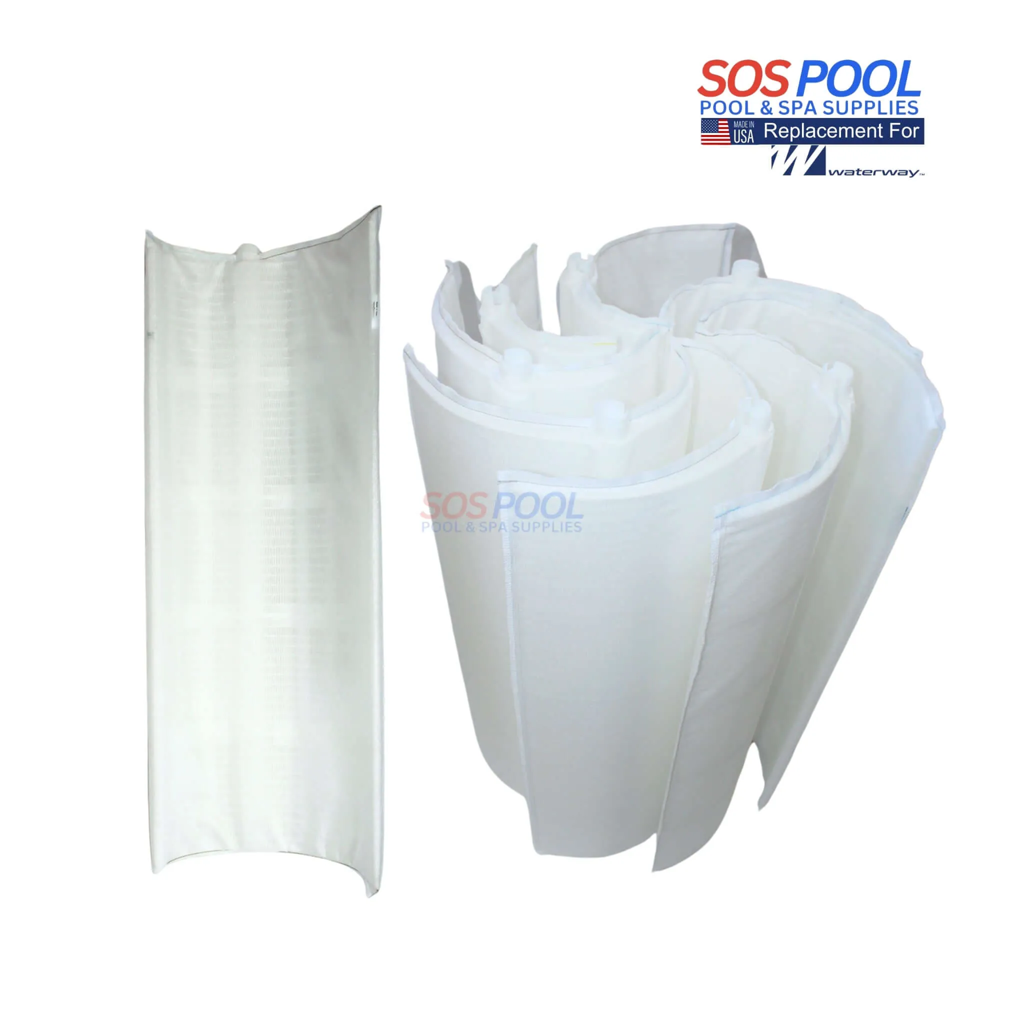 Waterway Crystal Water 60 sq. ft DE Filter Replacement Grids | 7 Large & 1 Partial | Made in USA | FS-2005