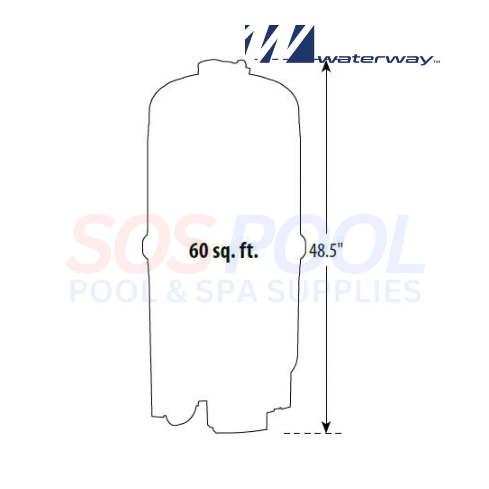 Waterway Crystal Water D.E Filter | 60 sq. ft. | 570-0060-07