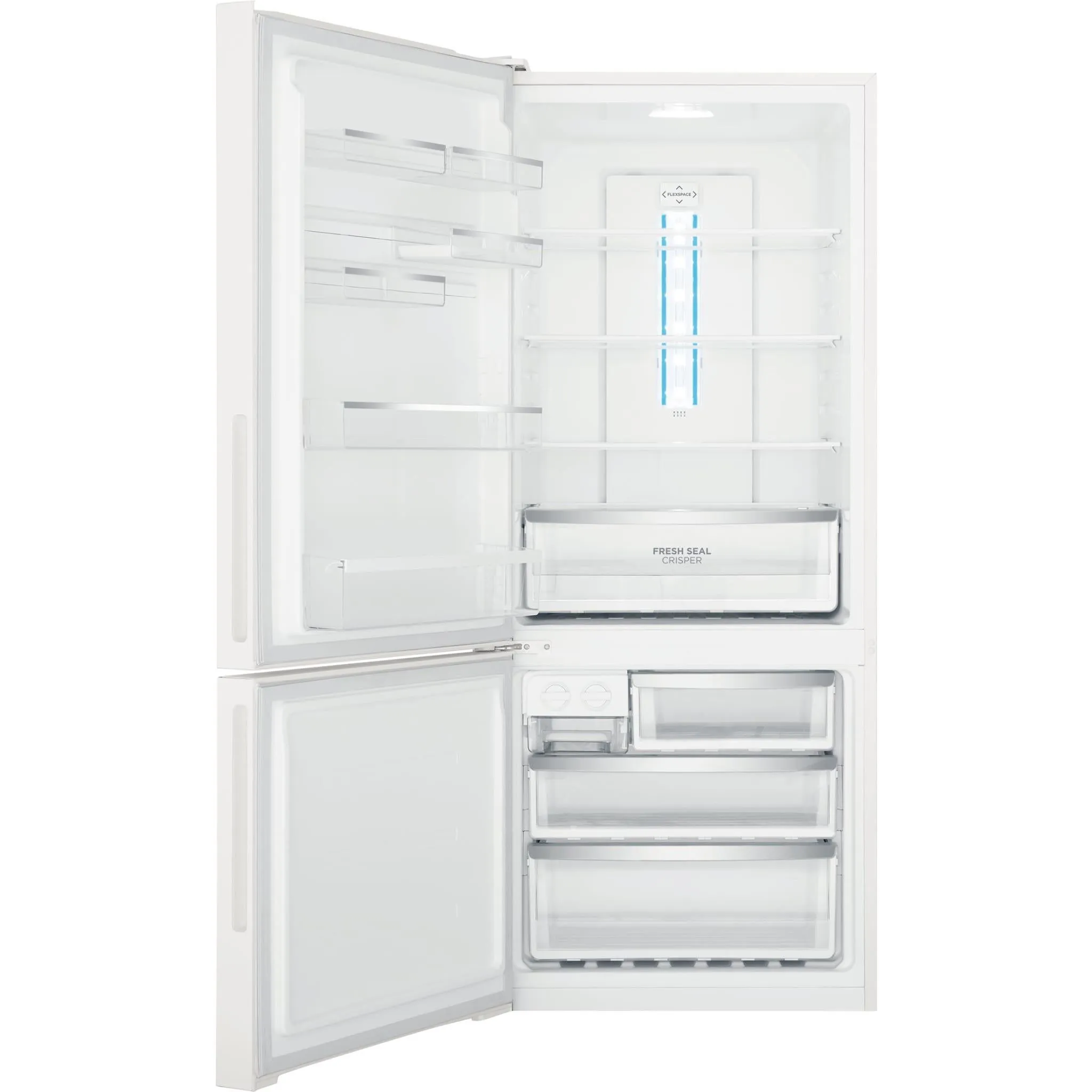 Westinghouse WBE4302WC-L 425L Bottom Mount Fridge (White) [Left]