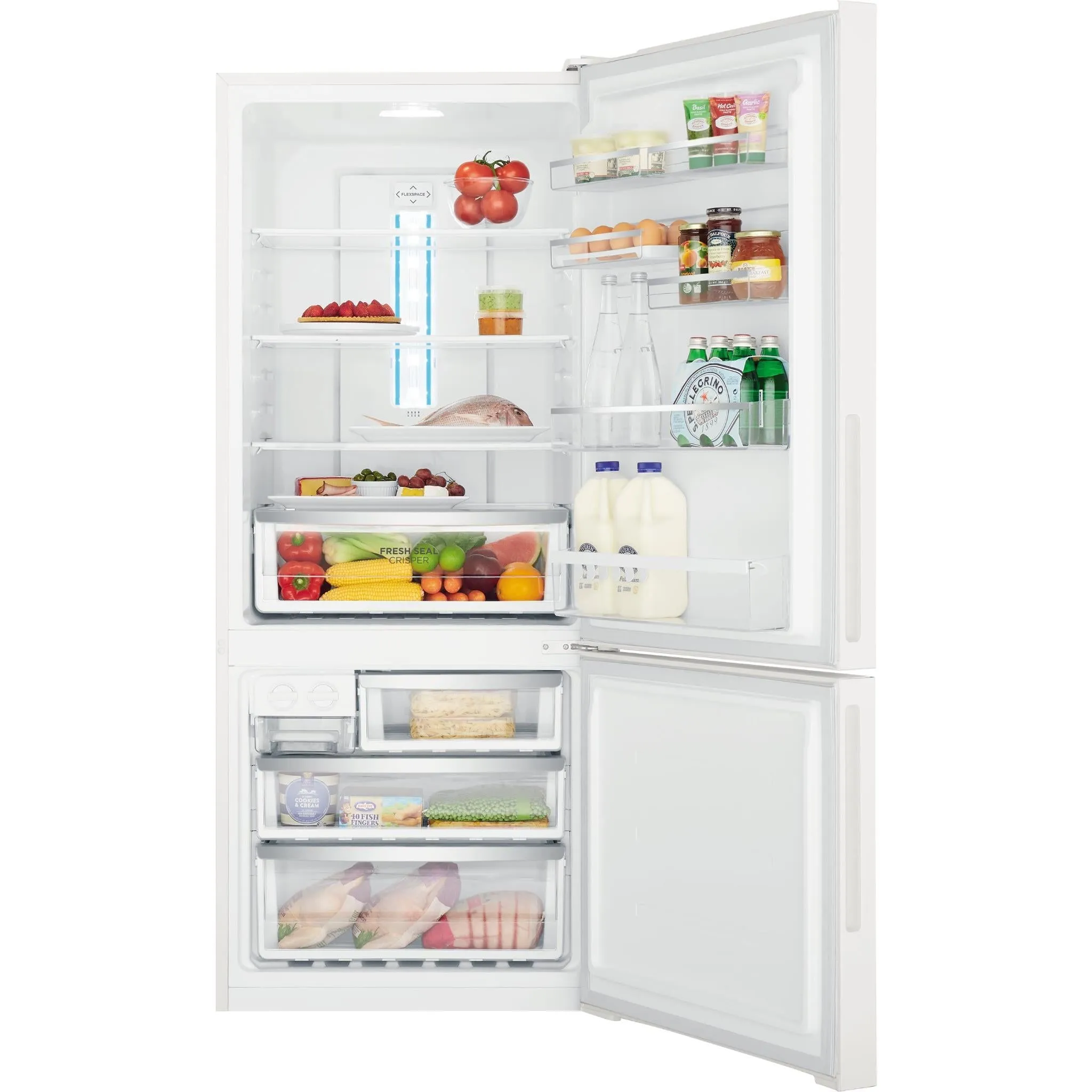 Westinghouse WBE4302WC-R 425L Bottom Mount Fridge (White) [Right]