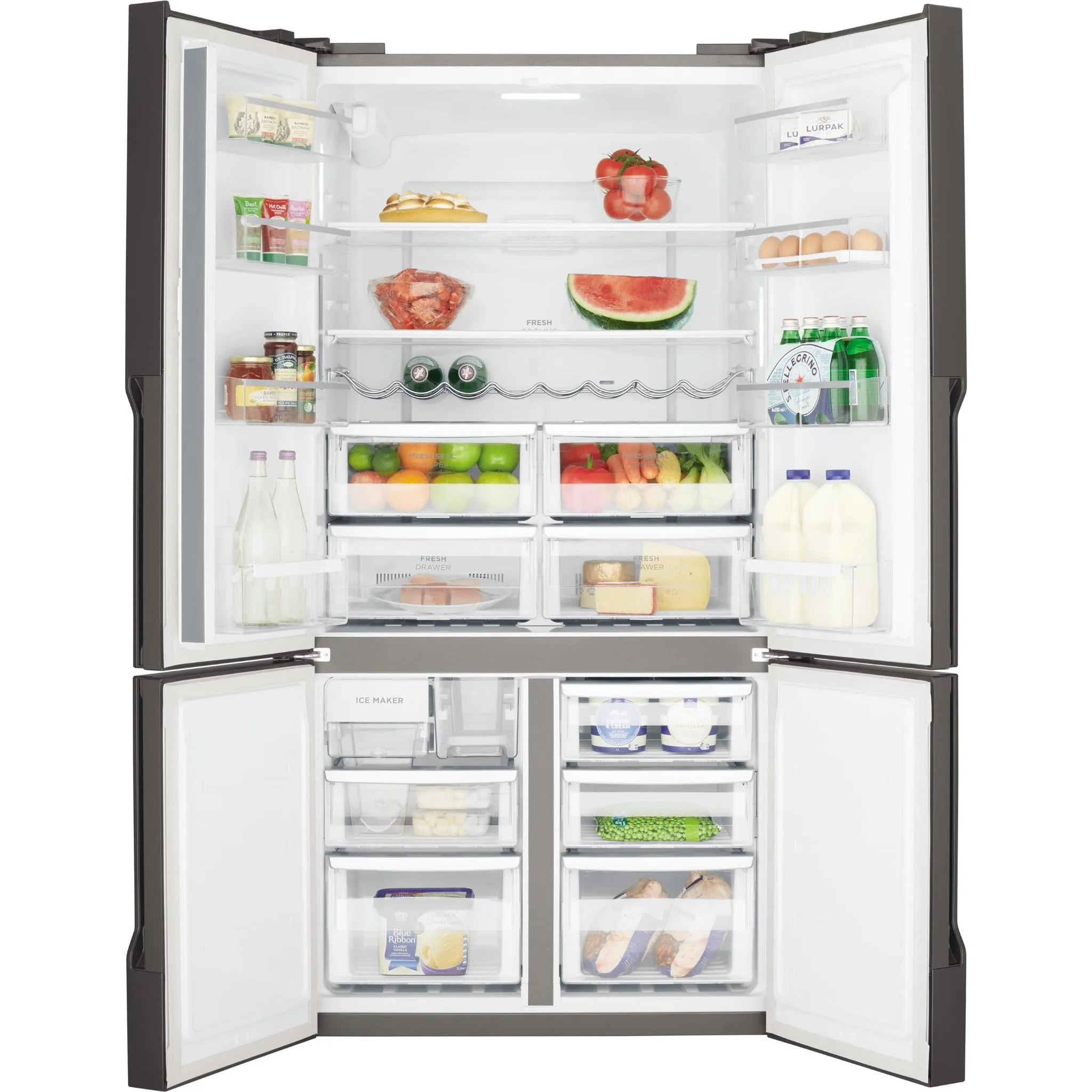 Westinghouse WQE5650BA 564L French Door Fridge (Matte Charcoal Black)