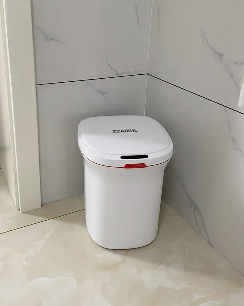 ZZAIXHL-Touchless Bathroom Trash Cans with Lids|Small Office Garbage Cans with Automatic Lid