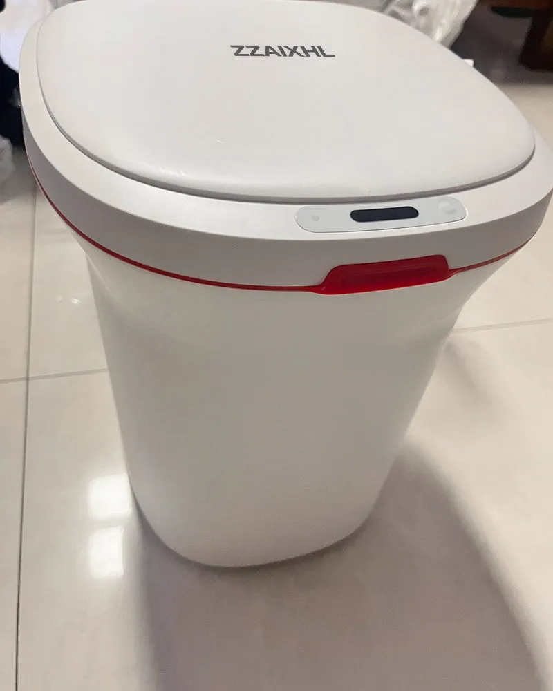 ZZAIXHL-Touchless Bathroom Trash Cans with Lids|Small Office Garbage Cans with Automatic Lid